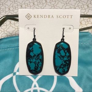 SOLD Elle Earrings In Variegated Teal Magnesite
